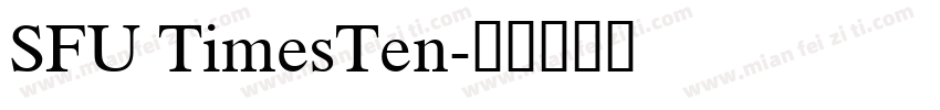 SFU TimesTen字体转换